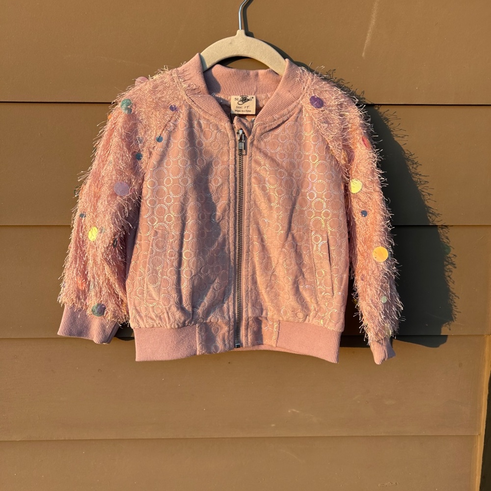 Sequin Shag Jacket